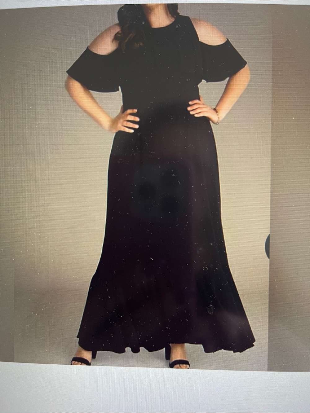 NWOT Kiyonna Piper Cold Shoulder Maxi dress